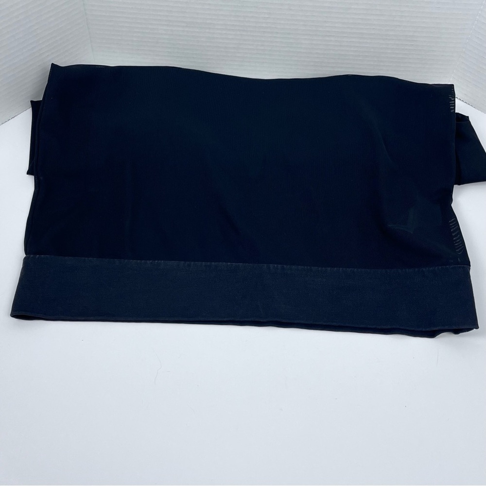 True Religion Women's Long Sleeve Black Sheer Spell Out Mesh Panel Top Size XS - Picture 9 of 13